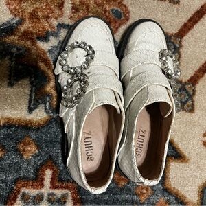SCHUTZ Doris Croc Embossed Loafer